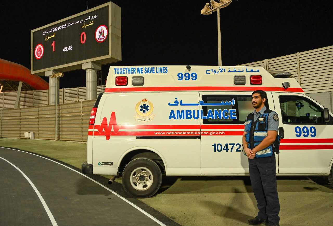 مركز الإسعاف الوطني يعزز جاهزيته لتأمين منافسات دوري ناصر بن حمد الممتاز لكرة القدم<